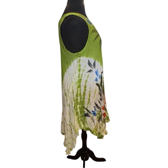 FREE SIZE Brush Printed Umbrella Dress / Beach Cover-Up - Free Size - Picture 3 of 13